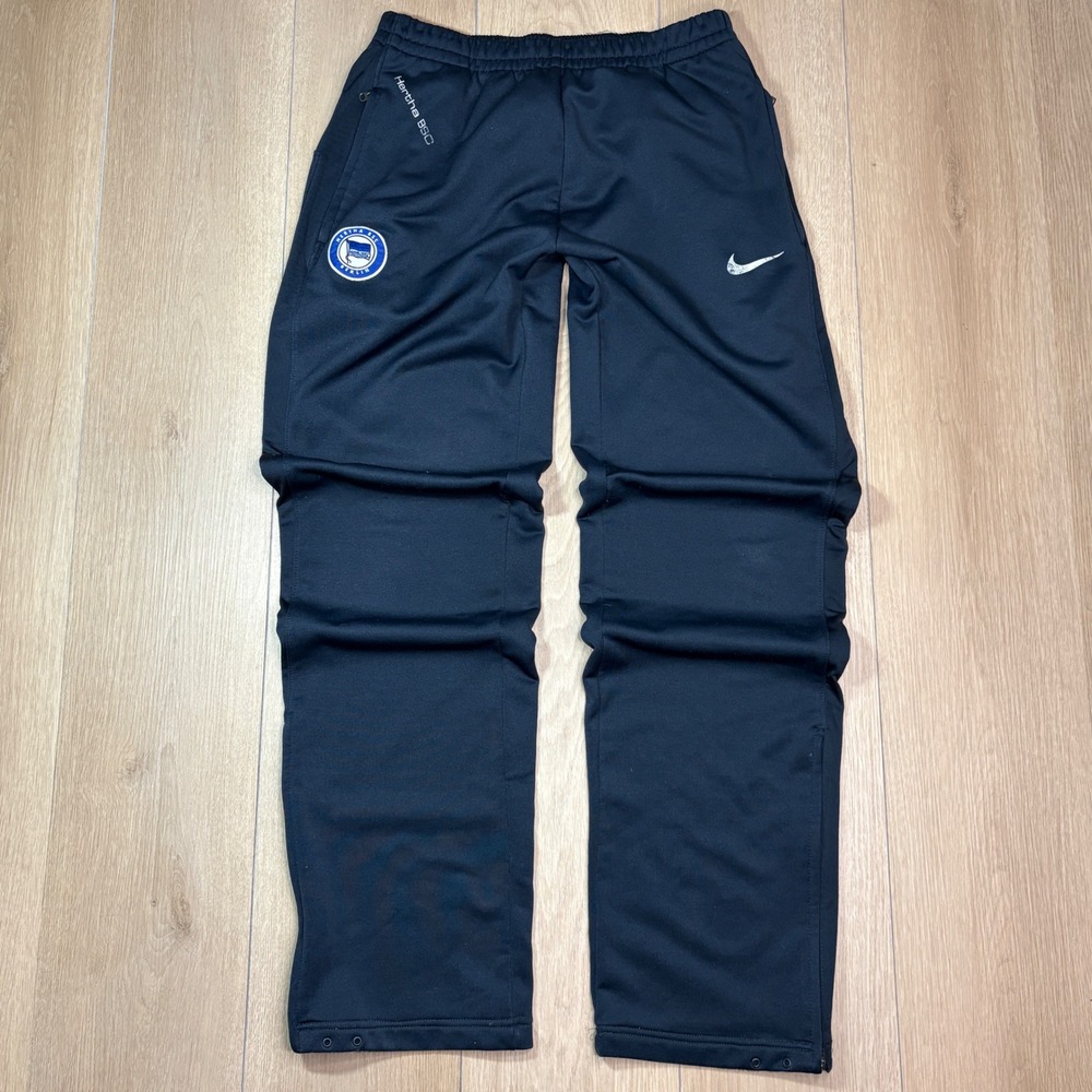Vintage Nike Hertha BSC Berlin Mens Soccer Training Pants Black Joggers Medium